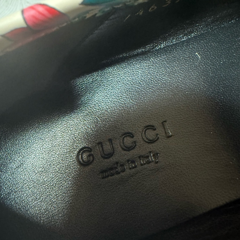 Gucci Floral Print Leather Horsebit Jordaan Loafer Multicolor Sz 37 / 7 - Picture 11 of 15